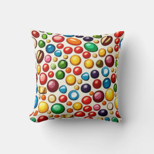 Coussin Confiserie colorée : Artwork de bonbons ronds