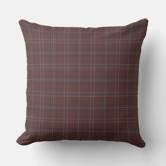 Coussin Congo Brown and Spicy Mix Plaid (Recto)