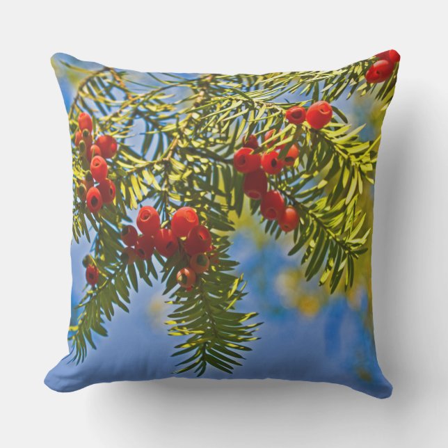 Coussin Conifer de vacances (Recto)