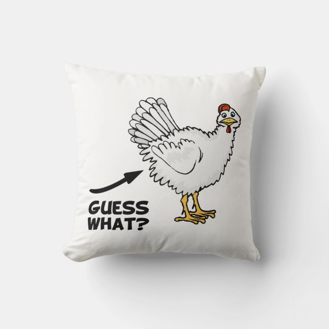 Coussin Conjecture quel bout de poulet (Recto)