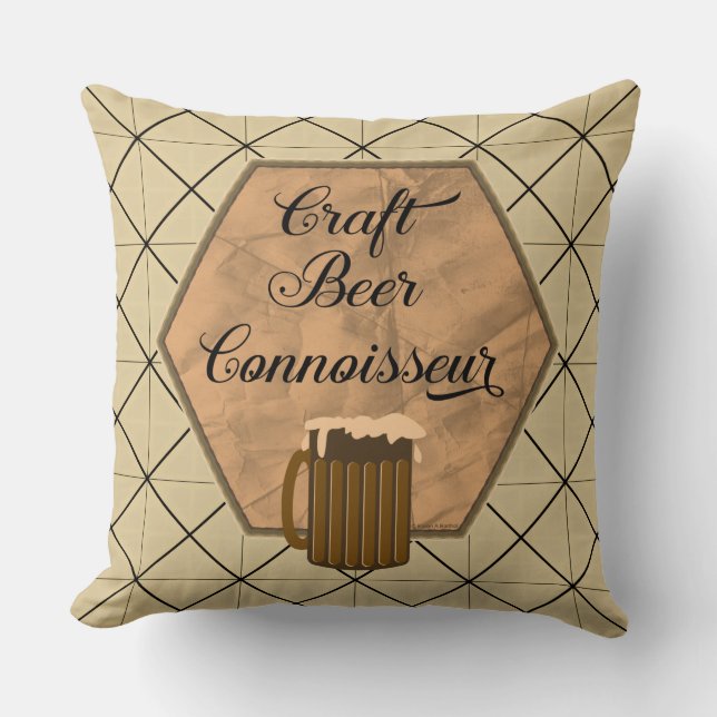 Coussin Connaisseur de bière artisanale (Recto)