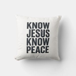 Coussin Connaître Jésus Connaître la Paix Typographie Chré