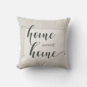 Coussin Connecticut - Home Sweet Home burlap look
