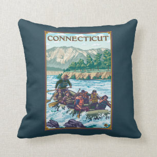 Coussin ConnecticutRiver transportant la scène par radeau