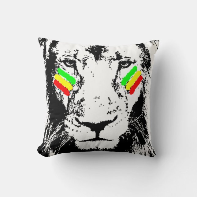 Coussin Conquête du carreau de noir d'oeil de Rasta de (Recto)