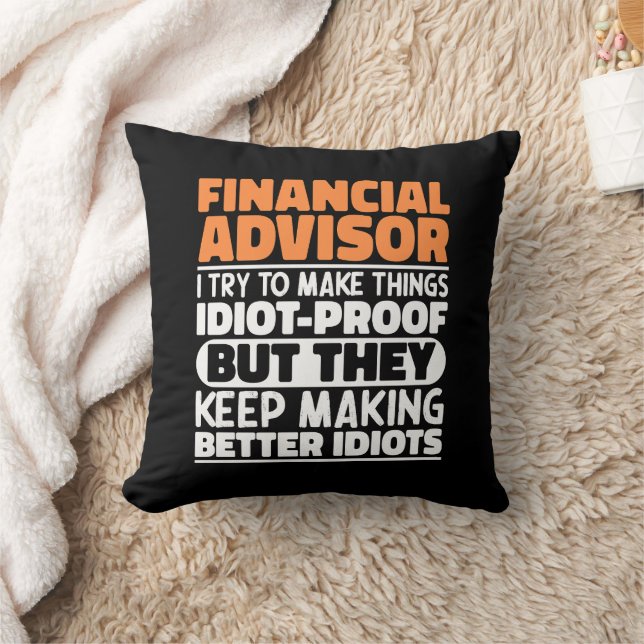 Coussin Conseiller Financier J'Essaie De Faire Des Choses  (Couverture)