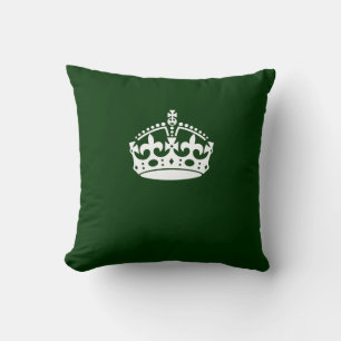 Coussin Conserver l'icône de la couronne calme sur le vert