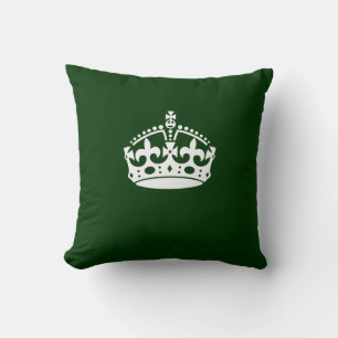 Coussin CONSERVEZ LE SYMBOLE DE LA COURONNE CALME sur la d