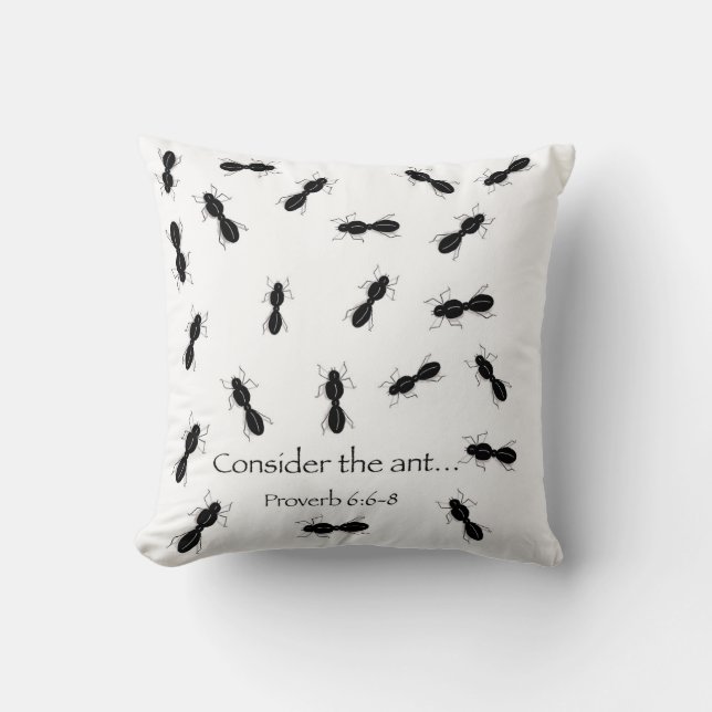Coussin Considérez la fourmi (Recto)