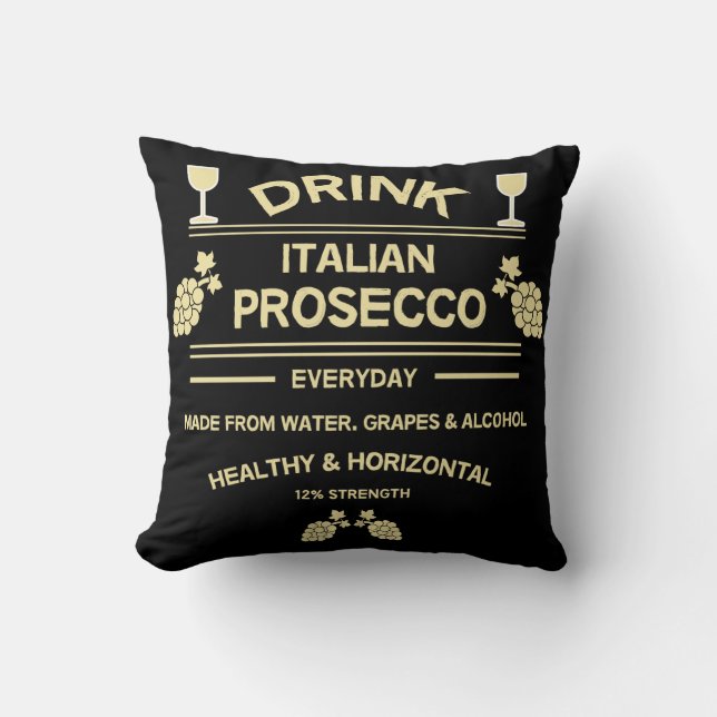Coussin Consommateur de vin Prosecco | Vin | Étincelle (Recto)