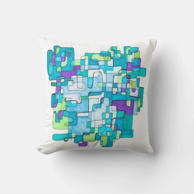 Coussin Consonne carrée sans fin (Recto)