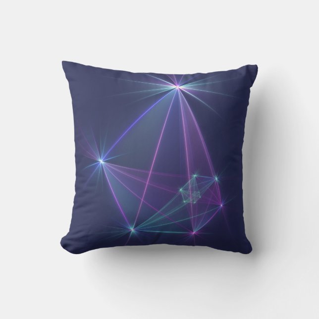 Coussin Constellation, Art Fractal Abstrait Imaginaire (Recto)