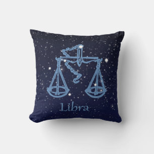 Coussin Constellation de la Balance et signe du zodiaque a