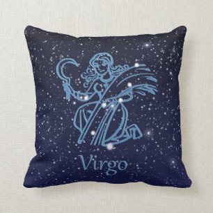 Coussin Constellation de la Vierge et signe du zodiaque av