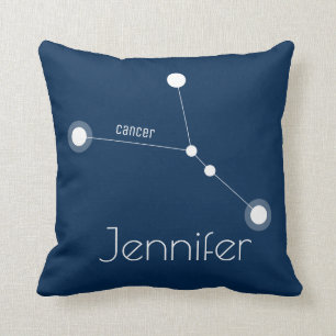 Coussin Constellation Zodiaque de cancer personnalisée