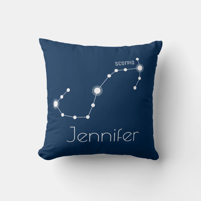 Coussin Constellation Zodiaque Scorpio personnalisée (Recto)
