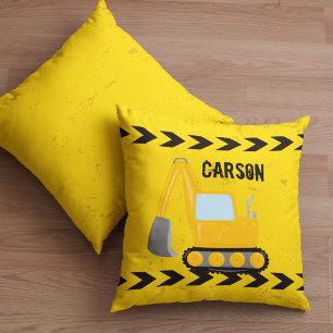 Coussin Construction Véhicule Personnalisé Garçons Chambre