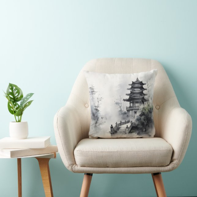 Coussin Construire une peinture asiatique traditionnelle (Chaise)