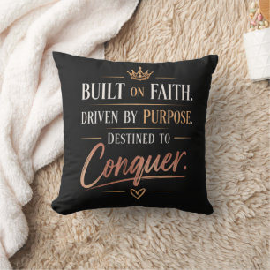 Coussin Construit sur la foi, motivé par le but, motivatio