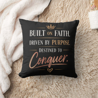 Coussin Construit sur la foi, motivé par le but, motivatio