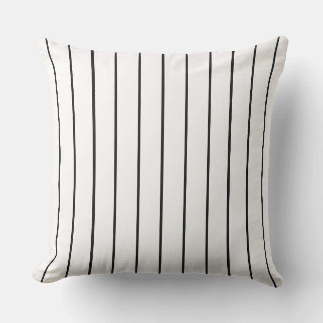 Coussin Contemporain Classique Fermette Rayé Jardin (Recto)
