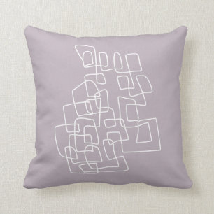Coussin Contemporain Cute Lilac Moderne Ligne Abstraite Ar