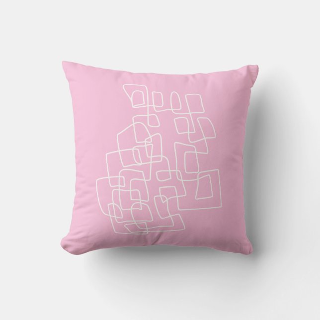 Coussin Contemporain Cute Rose moderne Abstrait Line Art (Recto)