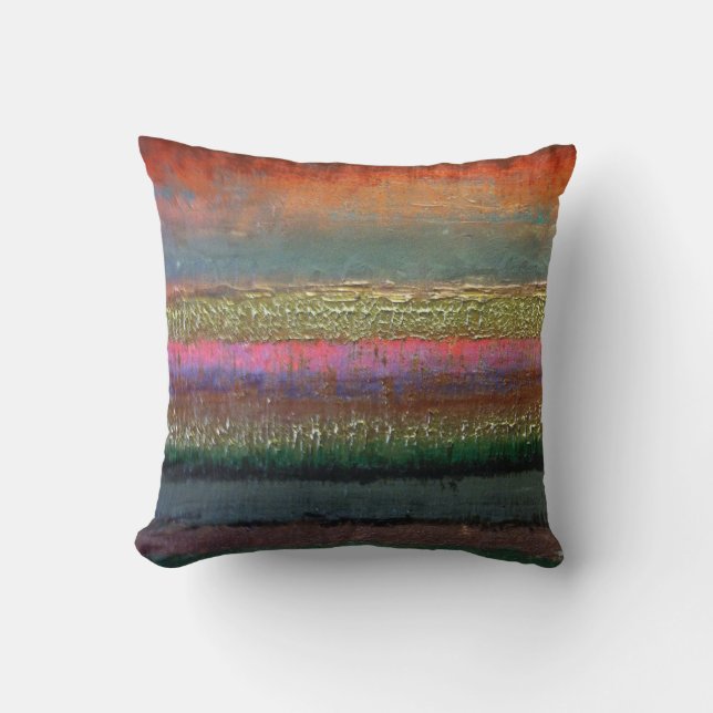 Coussin contemporain de couleur audacieuse (Recto)
