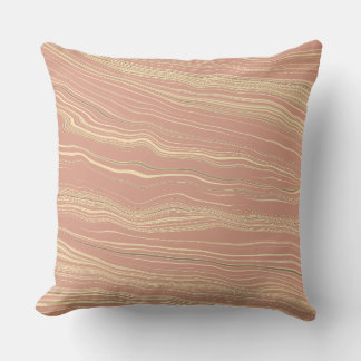 Coussin Contemporary Soft Coral, Tan with Linen Pattern