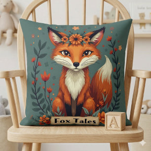 Coussin Contes de Renard Boho Faune Animale