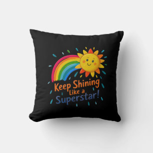 Coussin Continuez à briller comme une super star