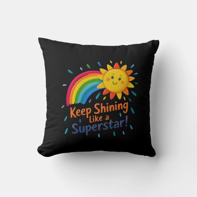 Coussin Continuez à briller comme une super star  (Recto)
