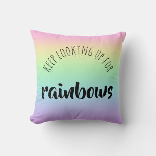 Coussin Continuez à chercher Rainbows Jeter l'oreiller