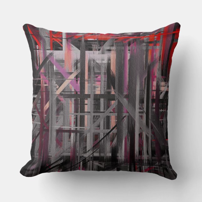 Coussin Contour Abstrait pour pinceau couleur #11 (Recto)