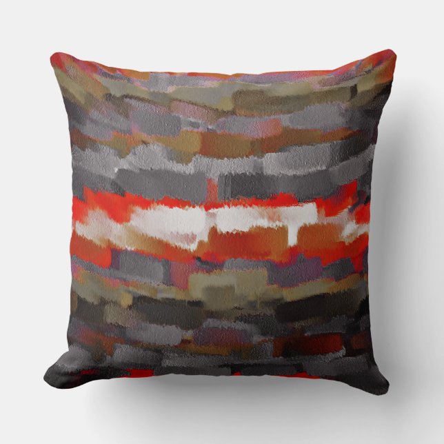 Coussin Contour Abstrait pour pinceau couleur #15 (Recto)