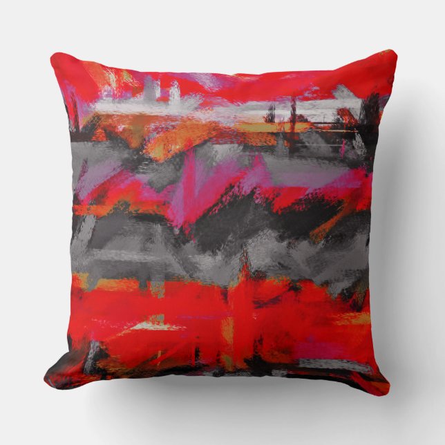 Coussin Contour Abstrait pour pinceau couleur #21 (Recto)