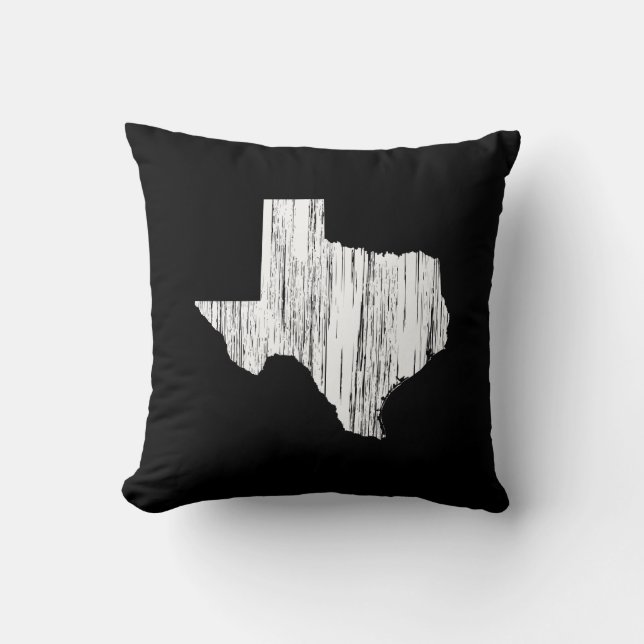 Coussin Contour affligé d'état du Texas (Recto)