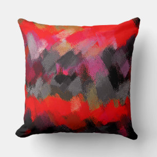 Coussin Contour de pinceau couleur Abstrait
