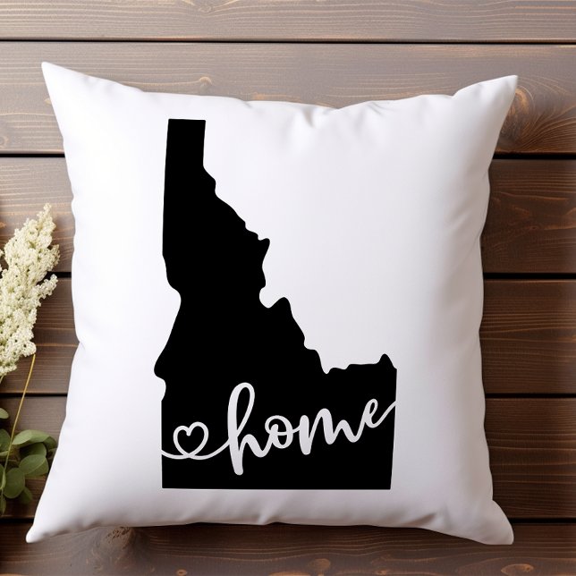 Coussin Contour du cœur de l'État d'origine Idaho  (Créateur téléchargé)