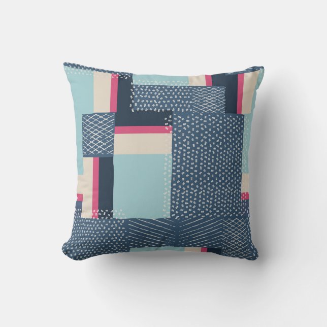Coussin Contour géométrique simple : Bloc de couleur (Recto)