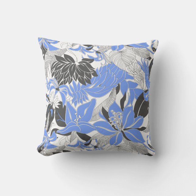 Coussin Contour Hawaii Tropical Lily et Protea Floral (Recto)