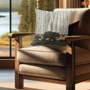 Coussin Contrôle de plaid de bûcheron de CUB d'ours de