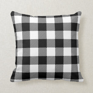 Coussin Contrôle extérieur noir et blanc Patt de Buffalo