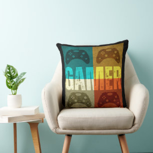 COUSSIN CONTRÔLEUR DE JEU VIDÉO VINTAGE GAMER