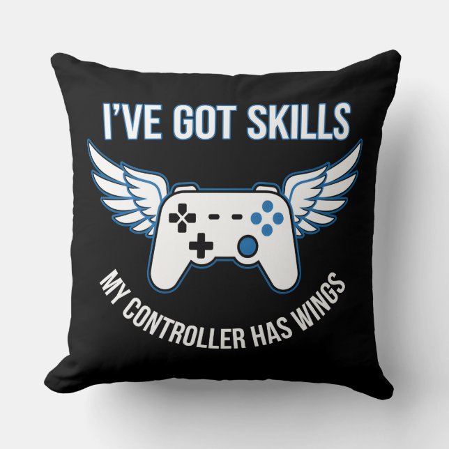 Coussin Contrôleur habile avec graphique d'ailes (Recto)