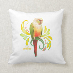 Coussin Conure à la poitrine verte d'ananas