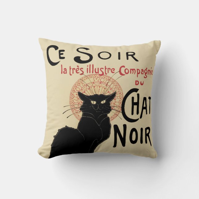 Coussin Conversation Noir (Recto)
