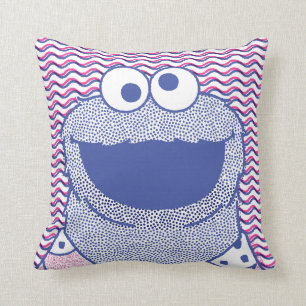 Coussin Cookie Monster Cookie Bouton Bas
