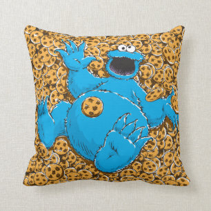 Coussin Cookie Monster et cookies vintage