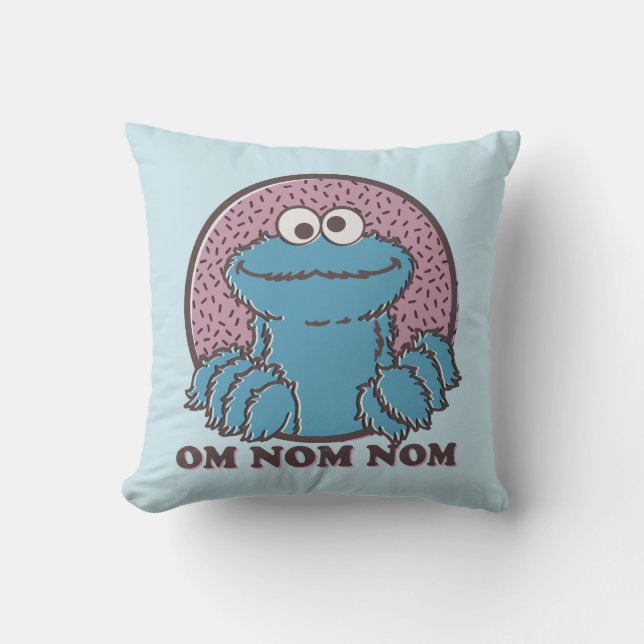 Coussin Cookie Monster | Om Nom Nom (Recto)